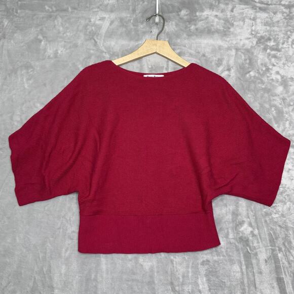 Tommy Bahama Sweater Womens Small Pink Red Batwing Dolman Sleeve Knit Pullover - Picture 1 of 9